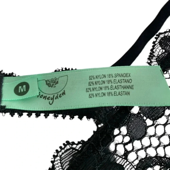 NWT Honeydew Brad Size Medium Caviar Camellia Built Up Bra Black - Picture 5 of 7